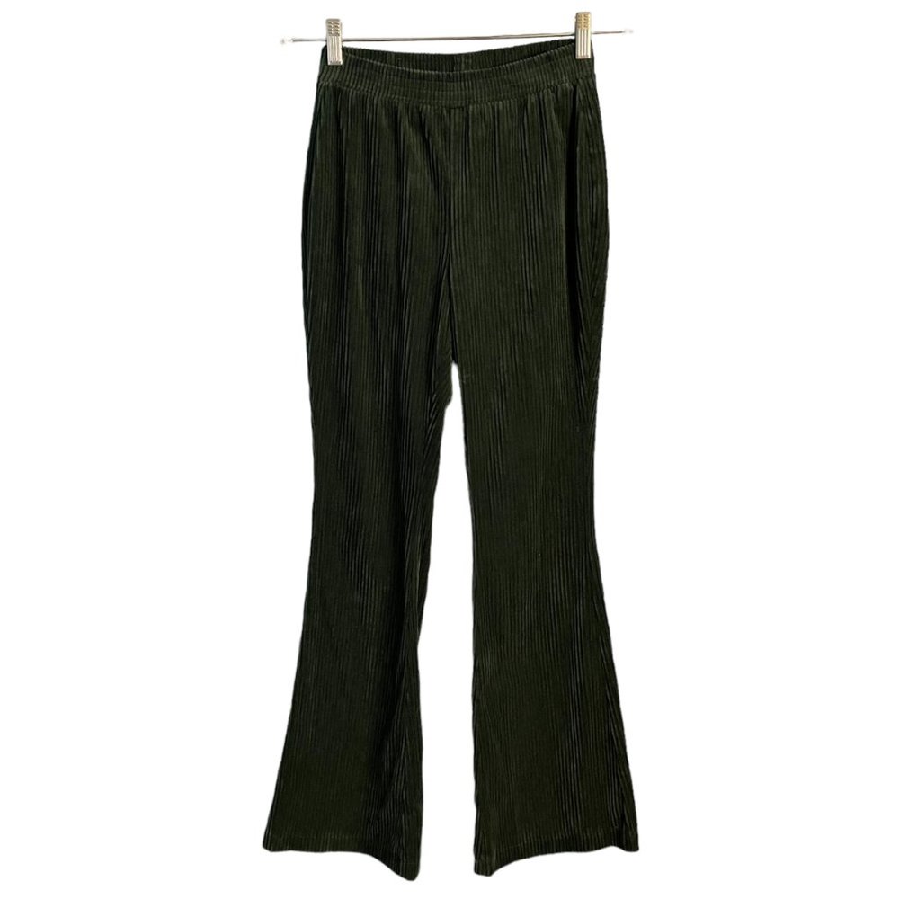 Bagatelle Flare Corduroy Legging Pullon Hunter‎ Green Velvet Pants Size XS